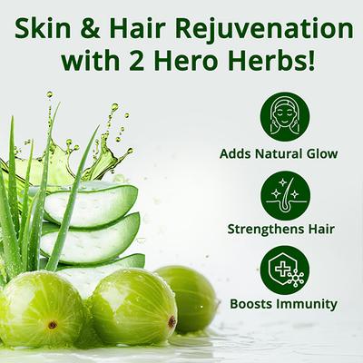 Vansaar 45+ Aloe Vera Amla Juice 1 L - Ayurvedic Juices