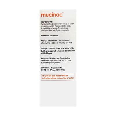 MUCINAC CHERRY FLAVOUR Oral Solution 100ml - Supplements-Sup