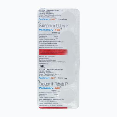 Pentanerv 100mg Tablet 10'S - Neuropathic Pain-Dru