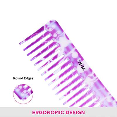 Vega D'Zyne Comb (DC - 1268) Color - Purple 1's - Hair Combs