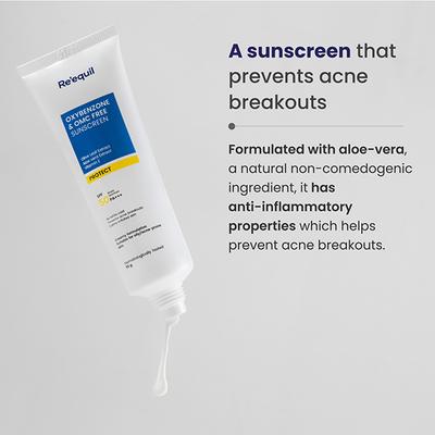Reequil Oxybenzone Free Sunscreen Spf 50 For Oily, Acne Prone Skin 50 gm - Face Sunscreen