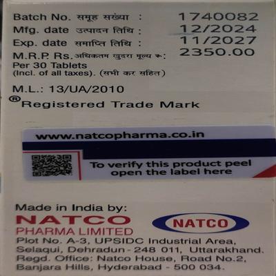 SORAFENAT Tablet 30's - Cancer Oncology-Cyt