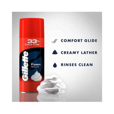 Gillette Classic Regular Pre Shave Foam, With 33% Extra Free 418 gm - Shaving Foams