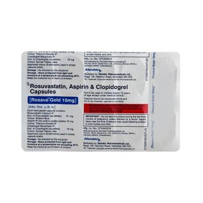 Rosave Gold 10mg Capsule 10'S - Blood Clot-Ant