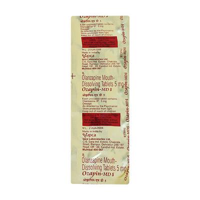 Ozapin MD 5mg Tablet 10'S - Psychosis-Ans