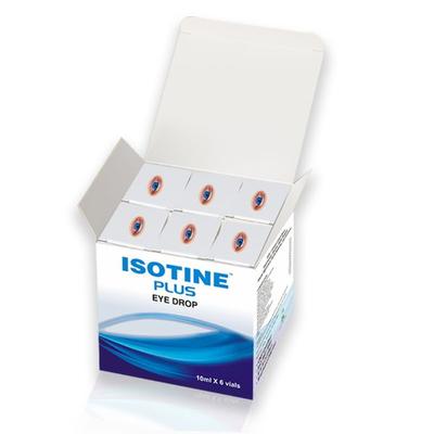 Jagat Pharma Isotine Plus Eye Drop Vials (Pack of 6 x 10 ml) 2's - Speciality Medicines
