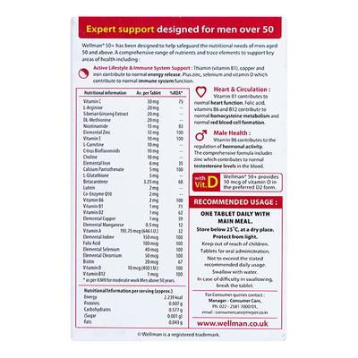 Wellman 50+ Tablet 10'S - Supplements-Vam