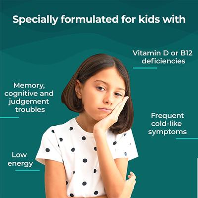 Wellbeing Nutrition Frozen Elsa Melts Kids Organic Vitamin B12 D3+K2 and Folate Bone and Immune Support and Energy (30 Strips) - Multi-Vitamins