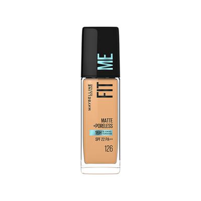 Maybelline New York Fit Me Matte + Poreless Liquid Foundation 16h Oil Control SPF 22 - 126 Light Pecan 30 ml - Foundation