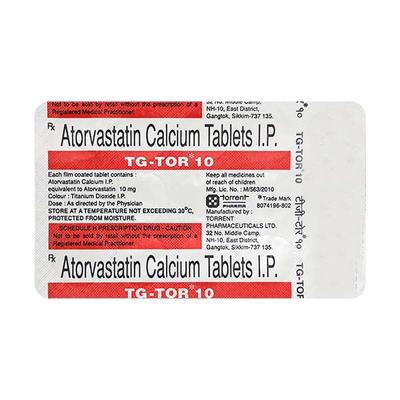 TG TOR 10mg Tablet 15's - High Cholesterol-Dys