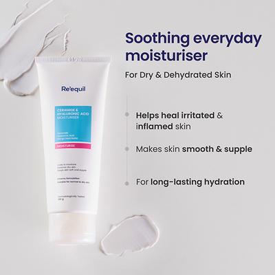 Reequil Ceramide & Hyaluronic Acid Moisturiser 100 gm - Face Moisturizers