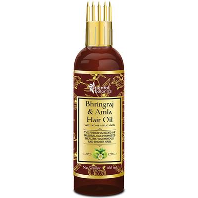 Oriental Botanics Hair Oil with Comb Applicator - Bhringraj & Amla 100 ml - Hair Oils