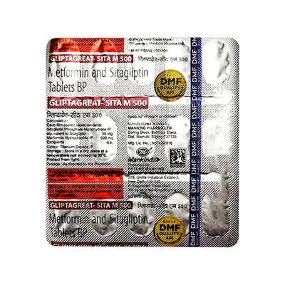 GLIPTAGREAT SITA M 500 Tablet 15's - Diabetes-Ant