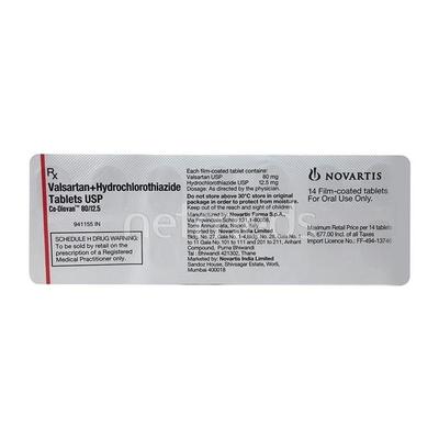 CO Diovan 80/12.5mg Tablet 14'S - Hypertension-Ang