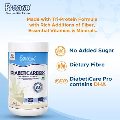 Pro360 Diabeticare Pro Protein Powder - Vanilla Flavour (Jar) 200 g - Diabetes (Fitness)