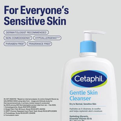 Cetaphil Gentle Skin For All Skin Types Cleanser 1litre (N) - Face Wash & Cleansers