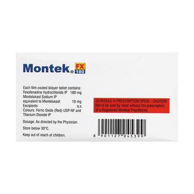 MONTEK FX 180 Tablet 10's - Asthma/COPD-Ast
