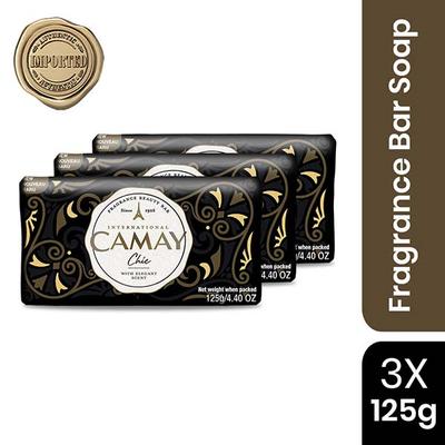 Camay Chic Citrus Beauty Soap with Aromatic Wood Indulging French Fragrance 125g 3's - Soaps