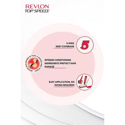 Revlon Top Speed Hair Color For Woman - Deep Mahogany Brown 50 with Outrageous Conditioner 270 ml - Crème
