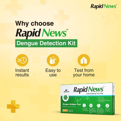 Rapid News Dengue Antigen Instant Blood Test Kit 1's - Test Strips & Lancets