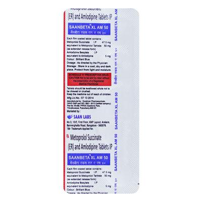 SAANBETA XL AM 50mg Tablet 10's - Hypertension-Bet