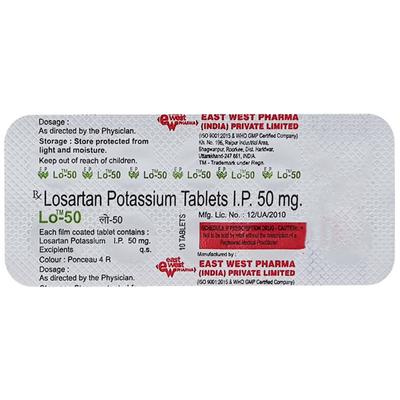 LO 50mg Tablet 10'S - Hypertension-Ang