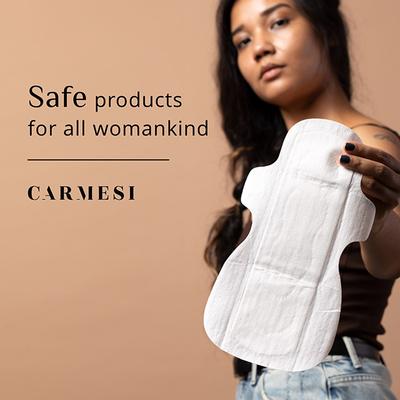 Carmesi Eco-Conscious Sanitary Pads (XXl) Rash-Free Eco-Friendly Periods - with Disposal Bags 10's - Maternity Pads