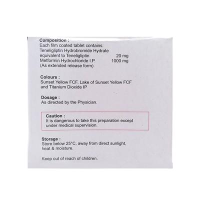 Tiban M 20/1000mg Tablet 15'S - Diabetes-Ant