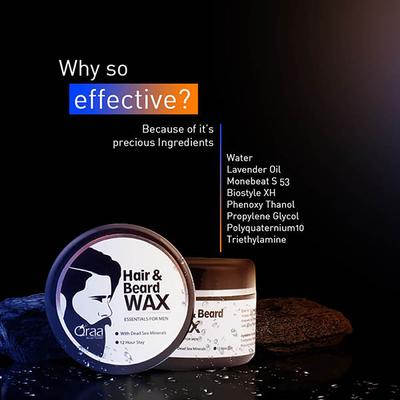 Qraa Men Qraa Hair and Beard Wax - Hair Wax 2's - Face Washes
