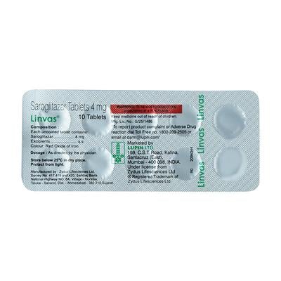 LINVAS 4mg Tablet 10's - Diabetes-Ant
