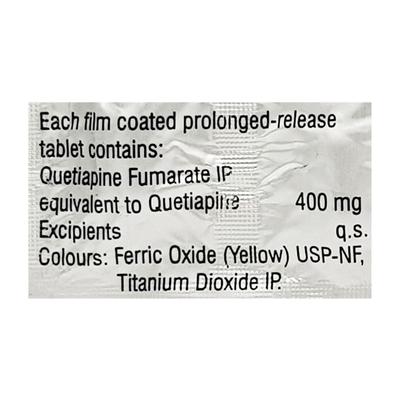 Qutipin SR 400mg Tablet 10'S - Schizophrenia-Aps