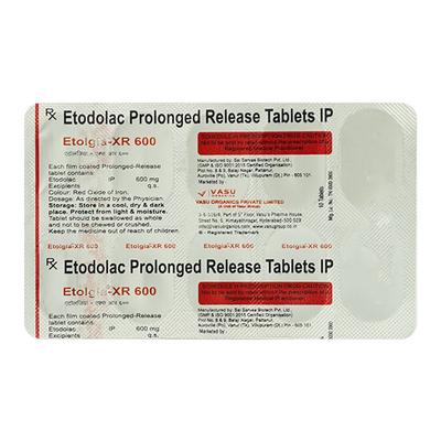ETOLGIA XR 600 Tablet 10's - Arthritis-Non