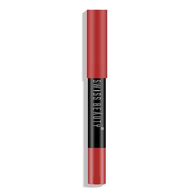 Swiss Beauty Stay On Lip Crayon Lipstick - (4 Red Flag) 3.5gm - Lipsticks