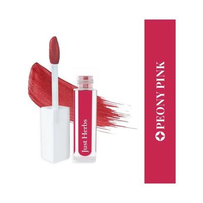 Just Herbs Ayurvedic Matte Liquid Lipstick with Long Lasting, Hydrating, Peony Pink 2ml - Liquid Lipsticks