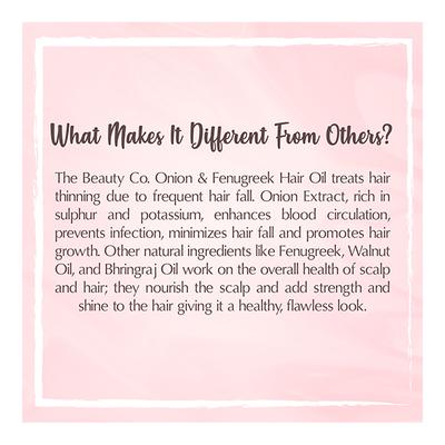 The Beauty Co. - Onion Oil with Fenugreek 200 ml - Shampoos