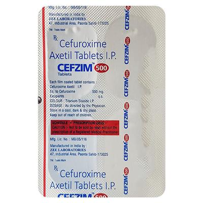 CEFZIM 500mg Tablet 4's - Bacterial Infections-Cep