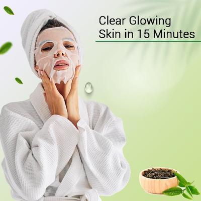 Mancode Green Tea Facial Sheet Mask For All Skin Types 25 gm - Face Mask