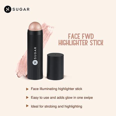SUGAR Cosmetics Face Fwd Highlighter Stick - 02 Royal Rose (Rosey Taupe) 7.5 gm - Highlighters & Illuminators