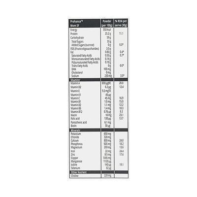 PROHANCE MOM SF SUCROSE FREE CHOCOLATE FLAVOUR Powder 200gm - Supplements-Vam