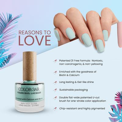 Colorbar Vegan Nail Lacquer Joyful Tone Marshmellow-15 8 ml - Nail Polish