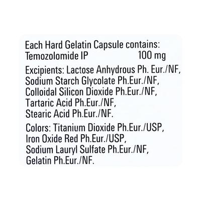 Temodal 100mg Capsule 5'S - Cancer Oncology-Cyt