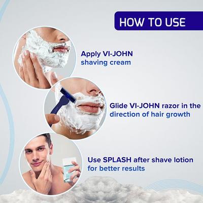 VI-John Shaving Cream Classic with Tea Tree Oil and Bacti-Guard for All Skin Types 125 gm - Shaving Creams
