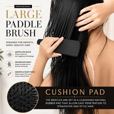 Vega Professional Paddle Hair Brush For Wet & Dry Hair, Smooth Bristles For Men, Women (Vpphb-06) - Hair Brushes
