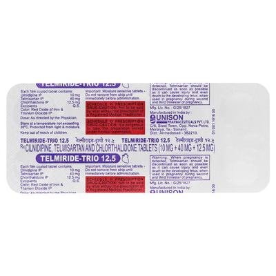 TELMIRIDE TRIO 12.5 Tablet 10's - Hypertension-Ana