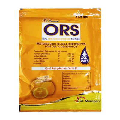 ORS (DR MOREPEN) REFRESHING ORANGE FLAVOUR Powder 21.8gm - Supplements-Ele