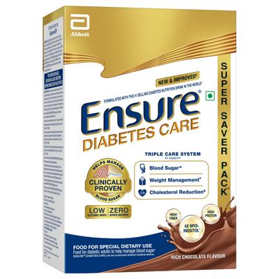 Ensure Diabetes Care Specialized Nutrition Drink Refill - Chocolate Flavour 950 g - Diabetes (Fitness)