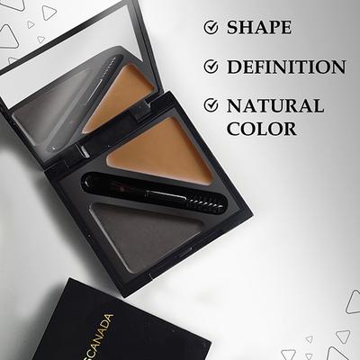 Faces Canada Hd Shape Up Brow Kit - Grey 01Eyebrow Duo Kit - Wax & Powder With Brush 1's - Eyebrow Pencils & Enhancers