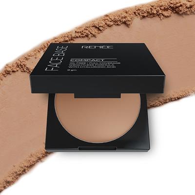 RENEE Face Base Compact - Almond Beige 9 gm - Compact Powder