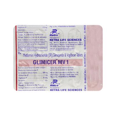 GLIMICER MV1 Tablet 10's - Diabetes-Ant