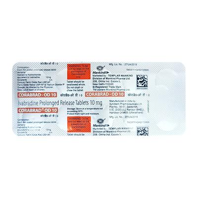 CORABRAD OD 10 Tablet 10's - Angina